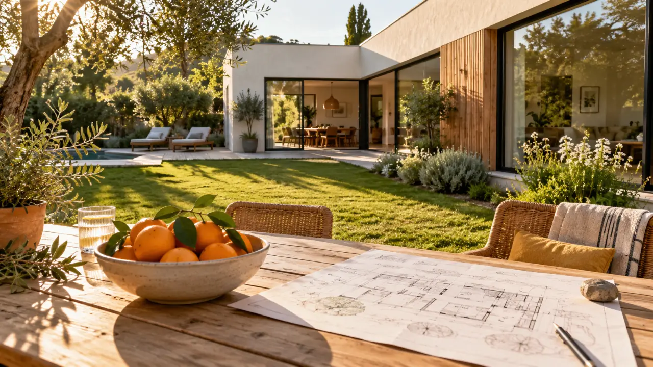 Maison moderne avec lumière naturelle sans agrandir la pièce