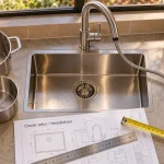 Robinet cuisine avec bec pour remplir sans éclabousser