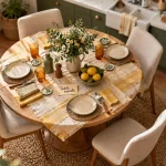 Table de cuisine : table ronde au bon format et circulation